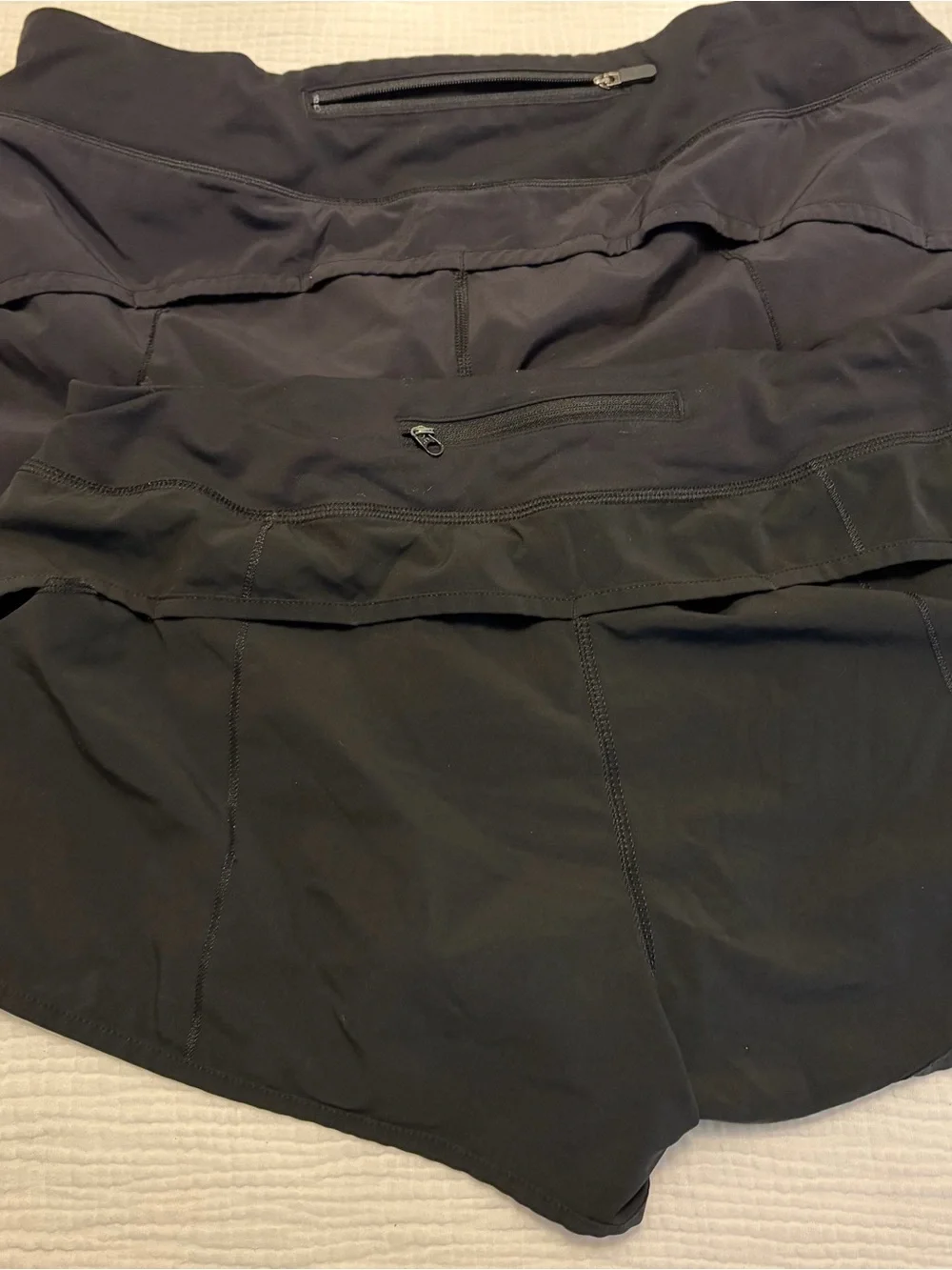 Lululemon Black Speed Up Shorts Lined 2.5 Inch Inseam Sz 10 (2 pair)